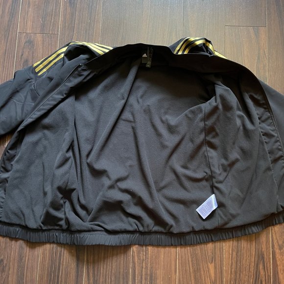 Adidas 3 Gold stripes windbreackers  jacket M - Picture 10 of 11